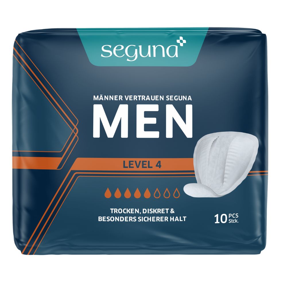 SEGUNA Men Level 4 Inkontinenz-Einlagen, 10 Stück.