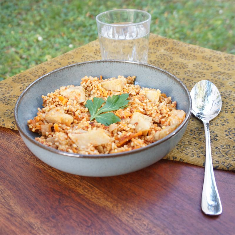 Kernbeißer Vollkorngerichte: Maghreb-Hirse mit Artischocken