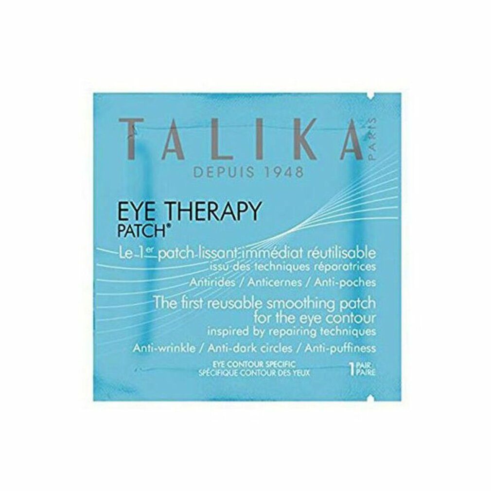 Einzelne Talika Eye Therapy Patch-Verpackung. Text: Eye Therapy Patch, Anti-Falten, Anti-Augenringe, Anti-Tränensäcke. Ein Paar.