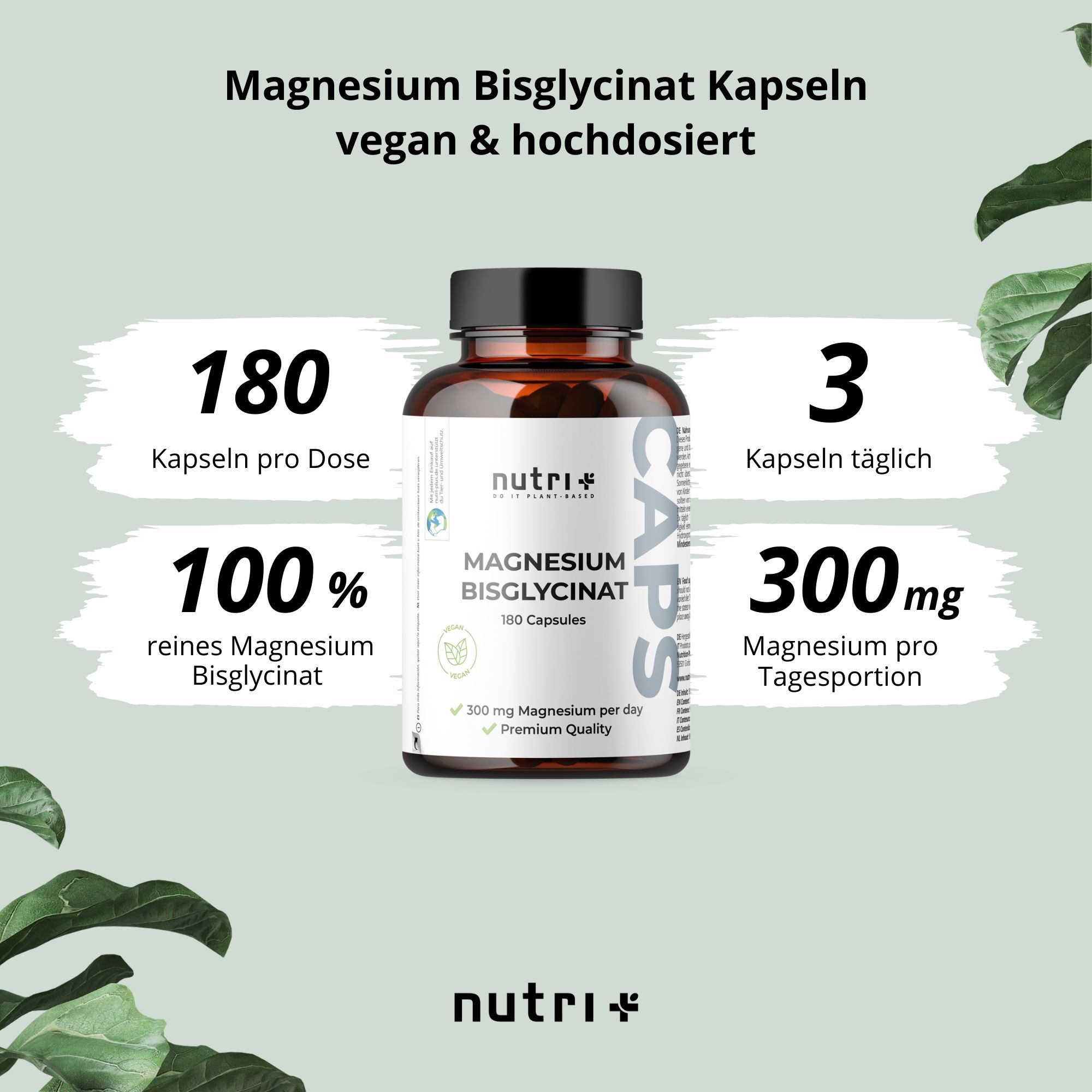 nutri+ Magnesiumbisglycinat Kapseln