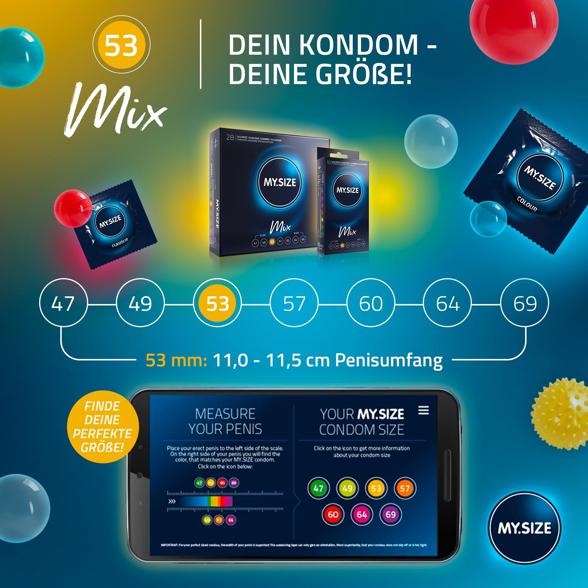 MY.SIZE Mix Kondome Größe 3 53mm
