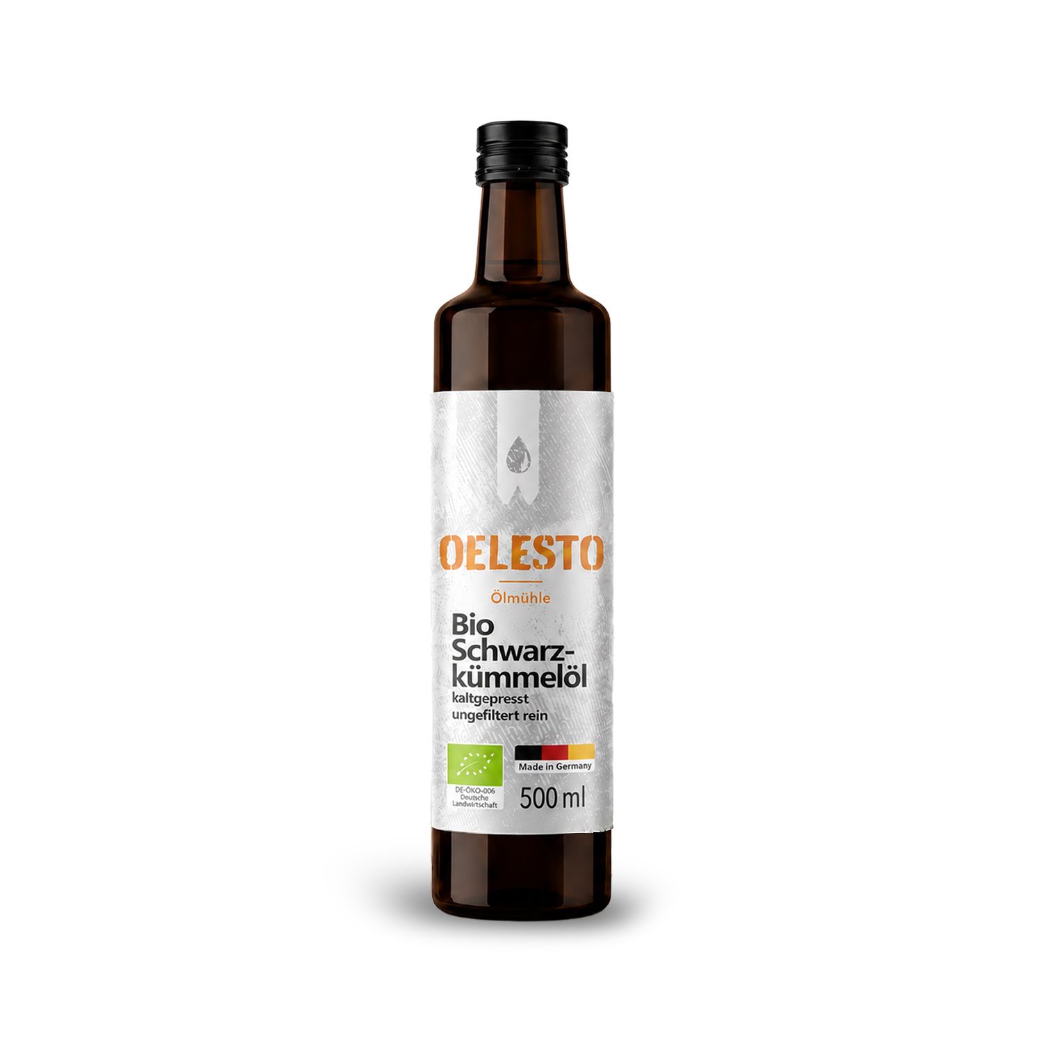 OELESTO Bio-Schwarzkümmelöl ungefiltert kaltgepresst aus ägyptischer Nigella Sativa