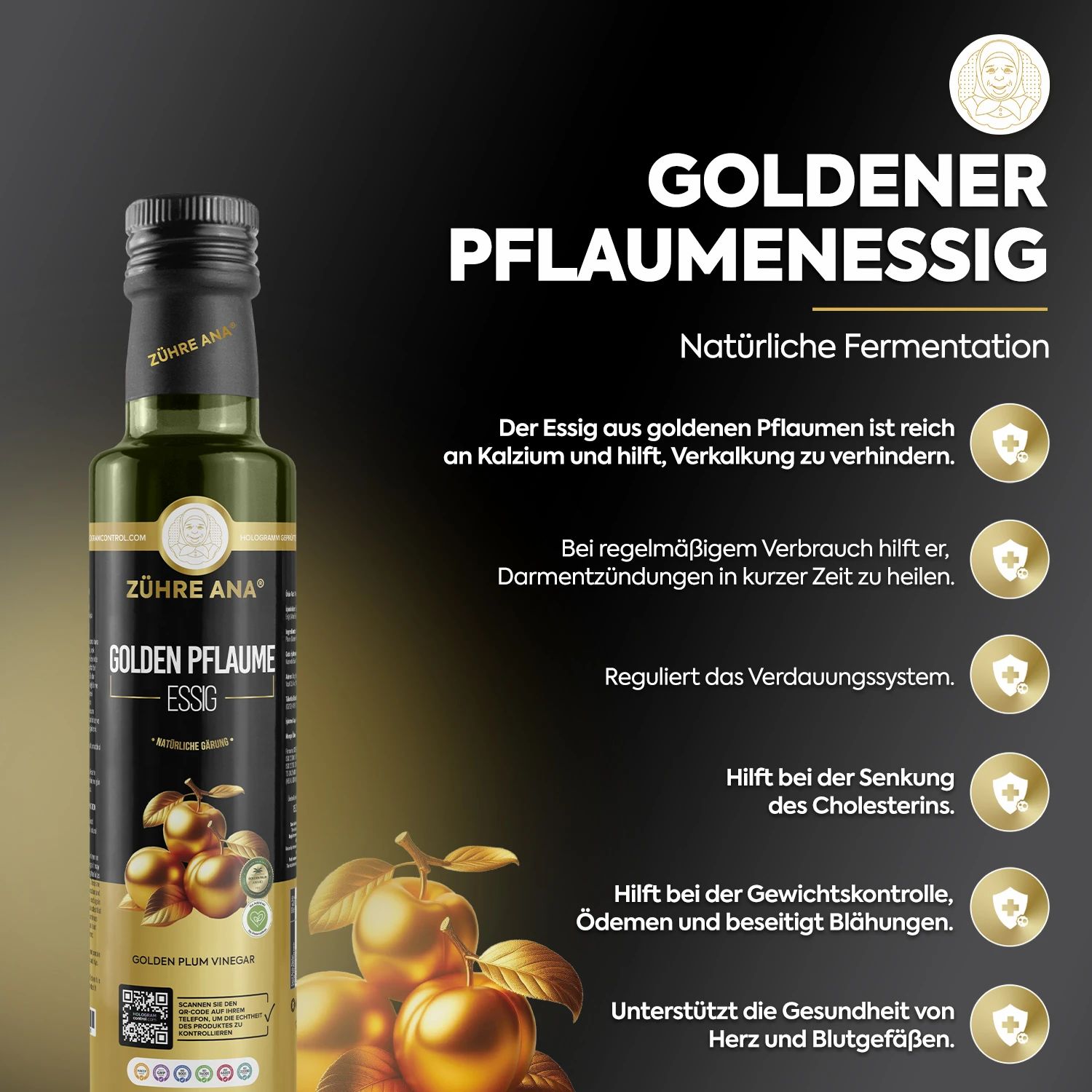 Zühre Ana | Goldener Pflaumenessig