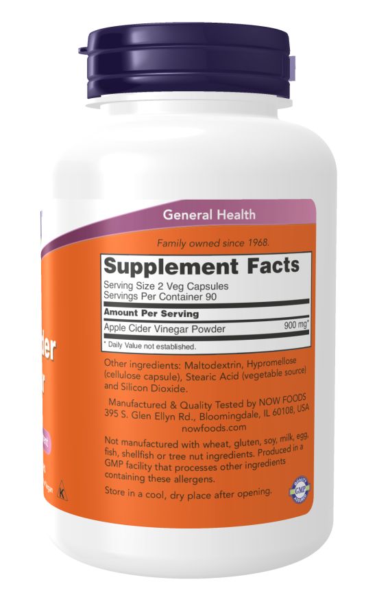 NOW FOODS Apfelessig 450 mg
