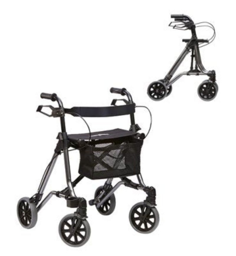 Dietz Leichtgewichtrollator TAiMA M-ECO Rollator mit Rückengurt und Tasche