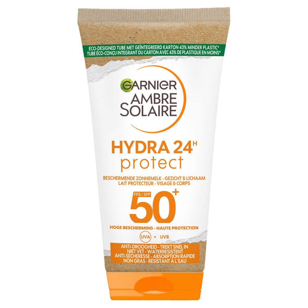 Garnier - Hydra 24 Gesichts- und Körper-Schutzmilch SPF50+ Ambre Solaire