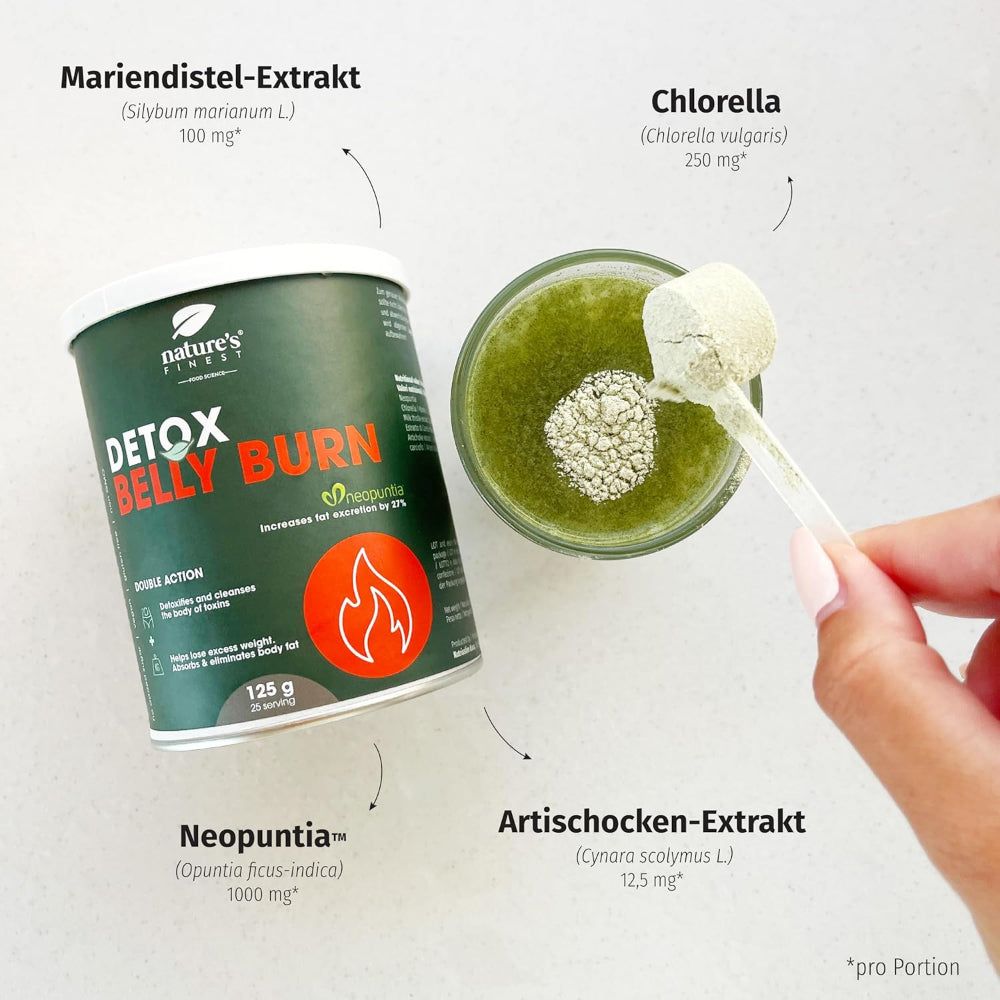 Nature's Finest Detox Belly Burn - Ergänzung zum Entgiftung, Abnehmen und Fettverbrenner