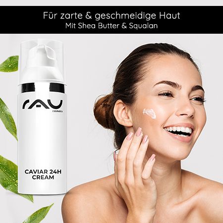 RAU Cosmetics Caviar 24h Gesichtscreme Anti-Aging-Creme für Trockene, Reife Haut