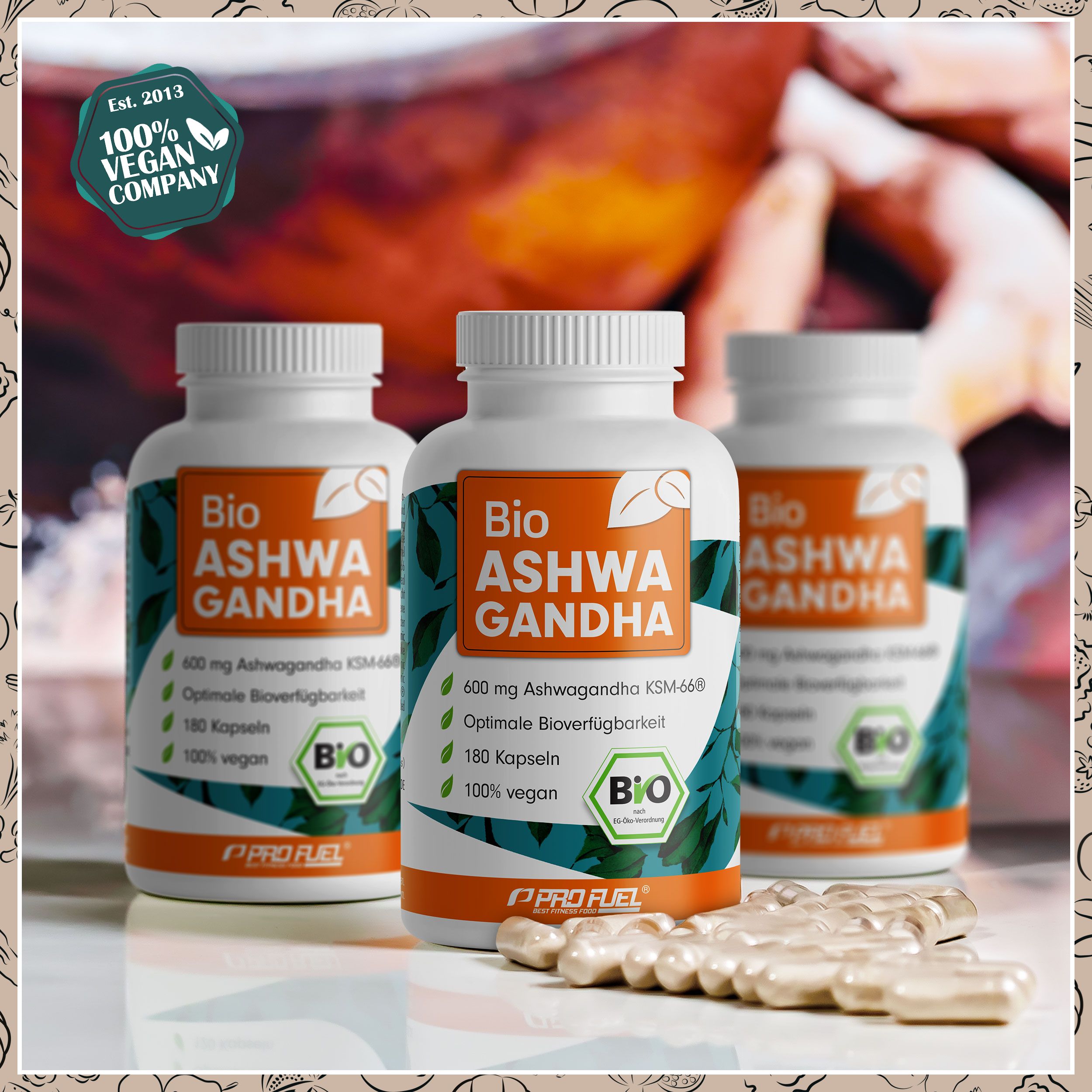 ProFuel BIO Ashwagandha Kapseln mit KSM-66 Bio-Ashwagandha