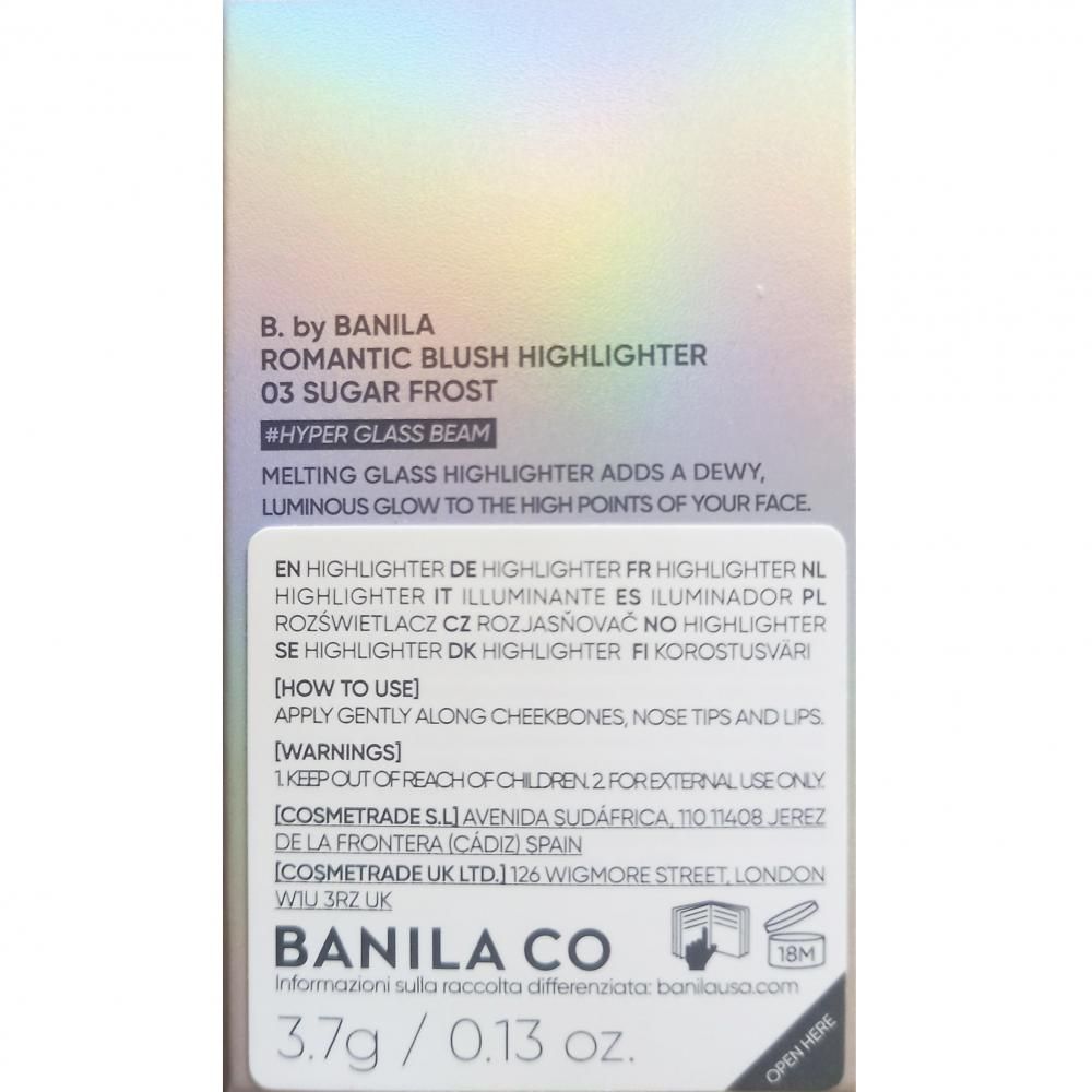 BANILA CO Romantic Blush Highlighter – 03 Sugar Frost
