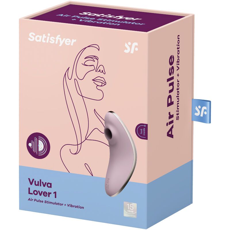 Verpackung des Satisfyer Vulva Lover 1, zeigt Produktabbildung und Produktnamen.
