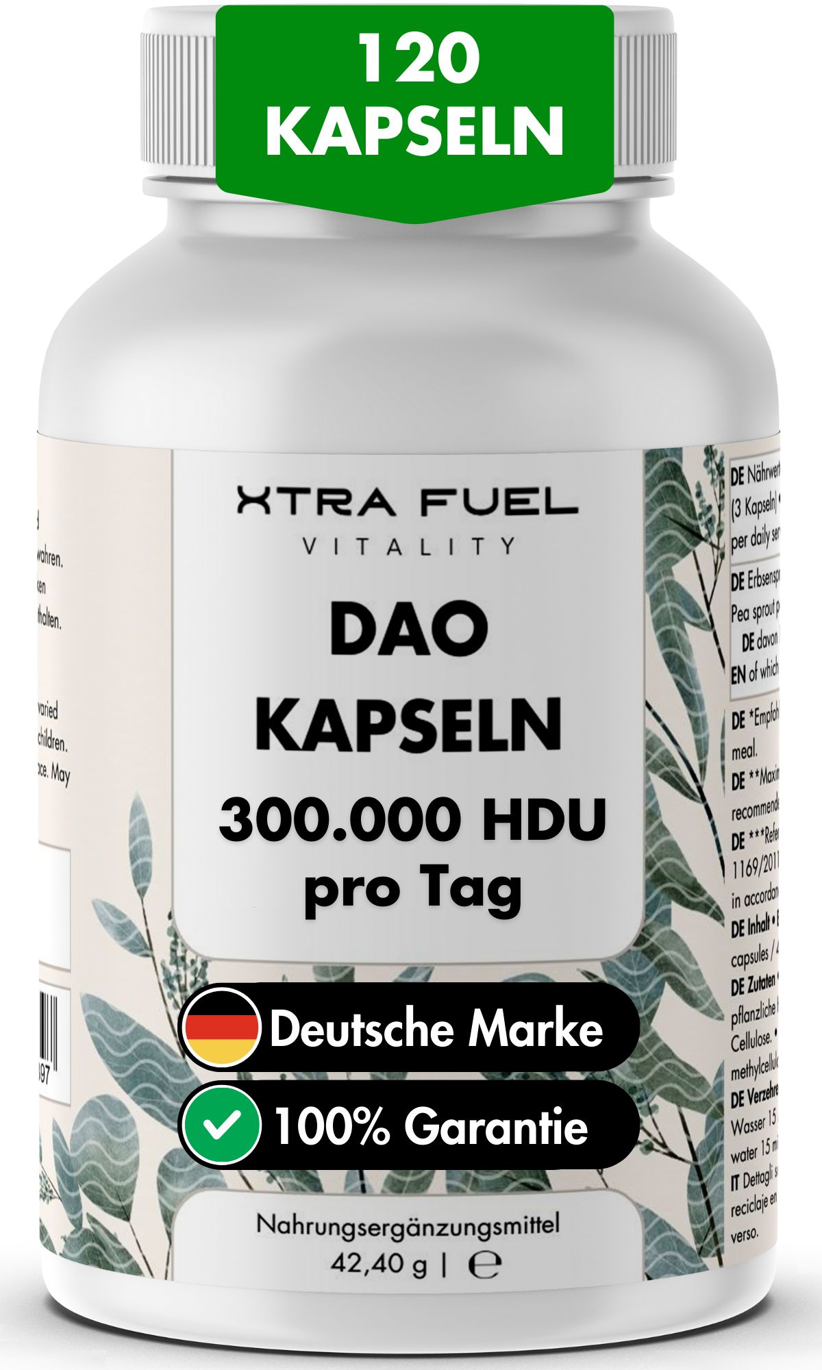 XTRA FUEL DAO Vegane DiAminOxidase 300.000 HDU Kapseln
