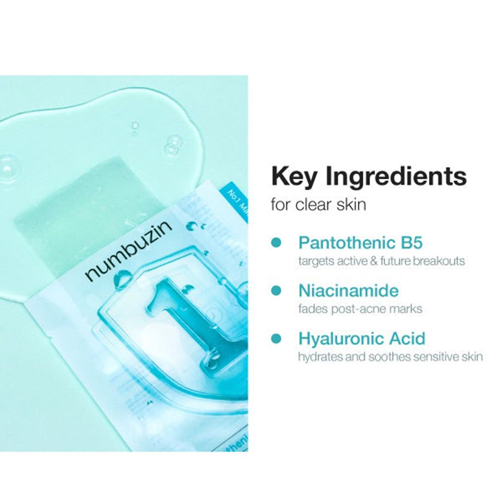 NUMBUZIN Nr.1 Pantothensäure B5 Hyaluron Active Clear Maske