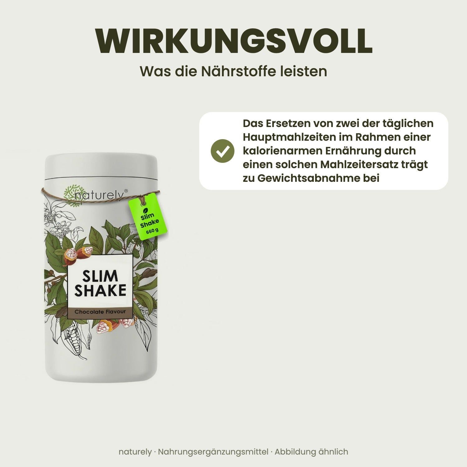 Dose Slim Shake Schokolade mit 18,6g Protein, 24 Vitaminen & Mineralstoffen, Laktase-Enzym.