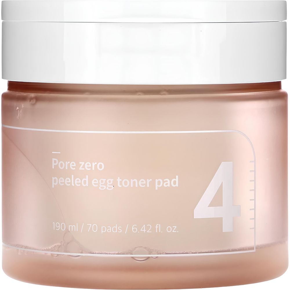 Behälter mit 70 Pore Zero Peeled Egg Toner Pads, 190 ml.