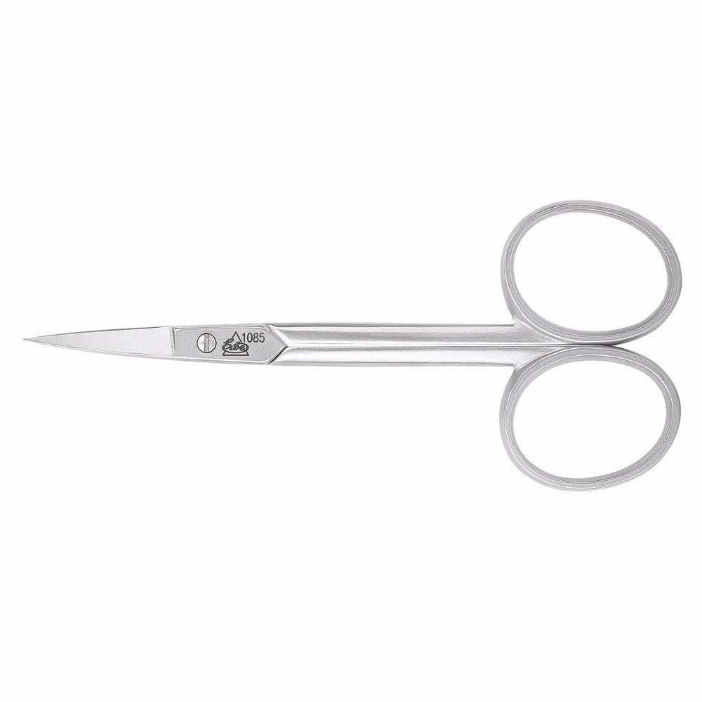 Cuticle scissors, closed handle. Stainless steel. Silver color.
