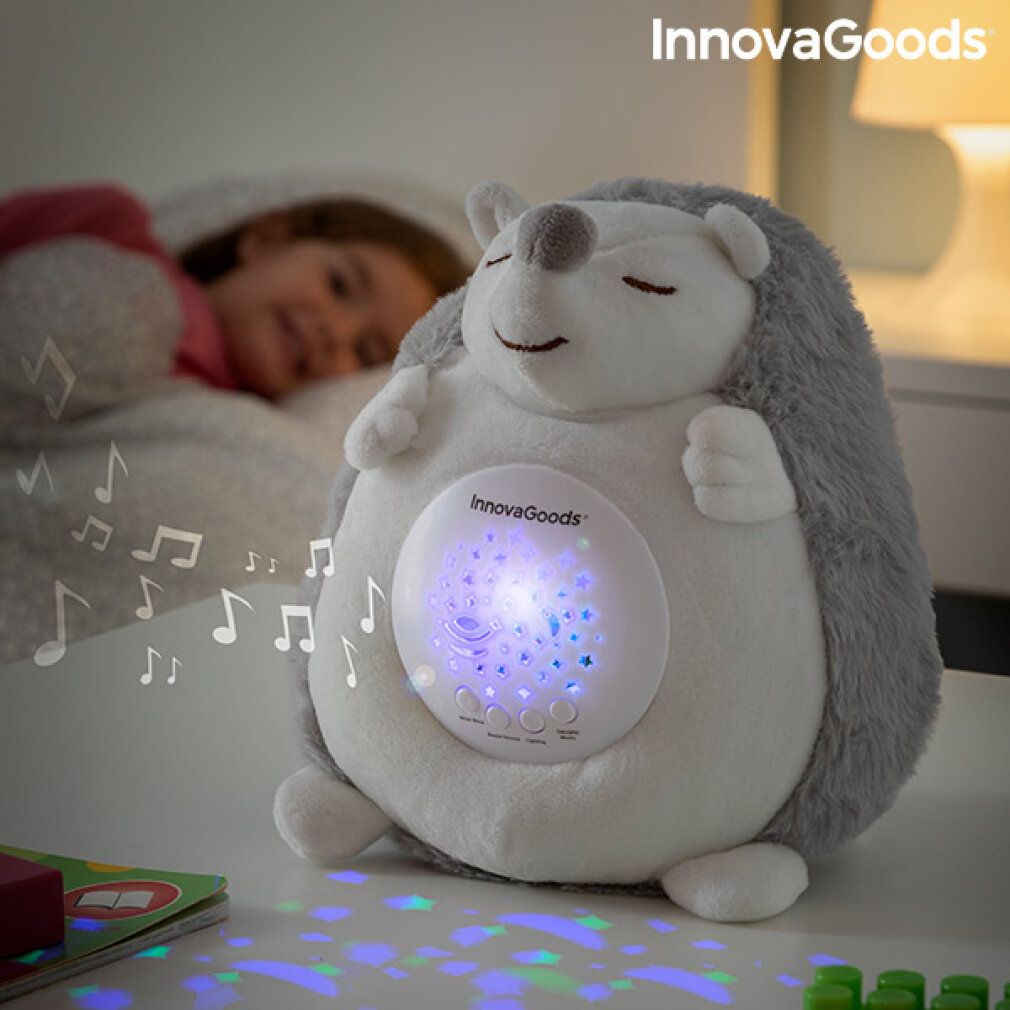 Plüsch-Igel mit weißem Rauschen und Nachtlicht-Projektor Spikey InnovaGoods