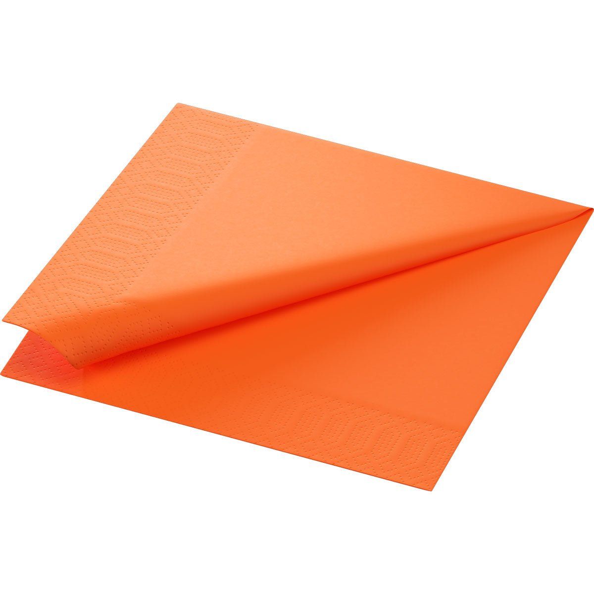 4x Zelltuchservietten 40 x 40 3-lagig 1/4 Falz Sun Orange