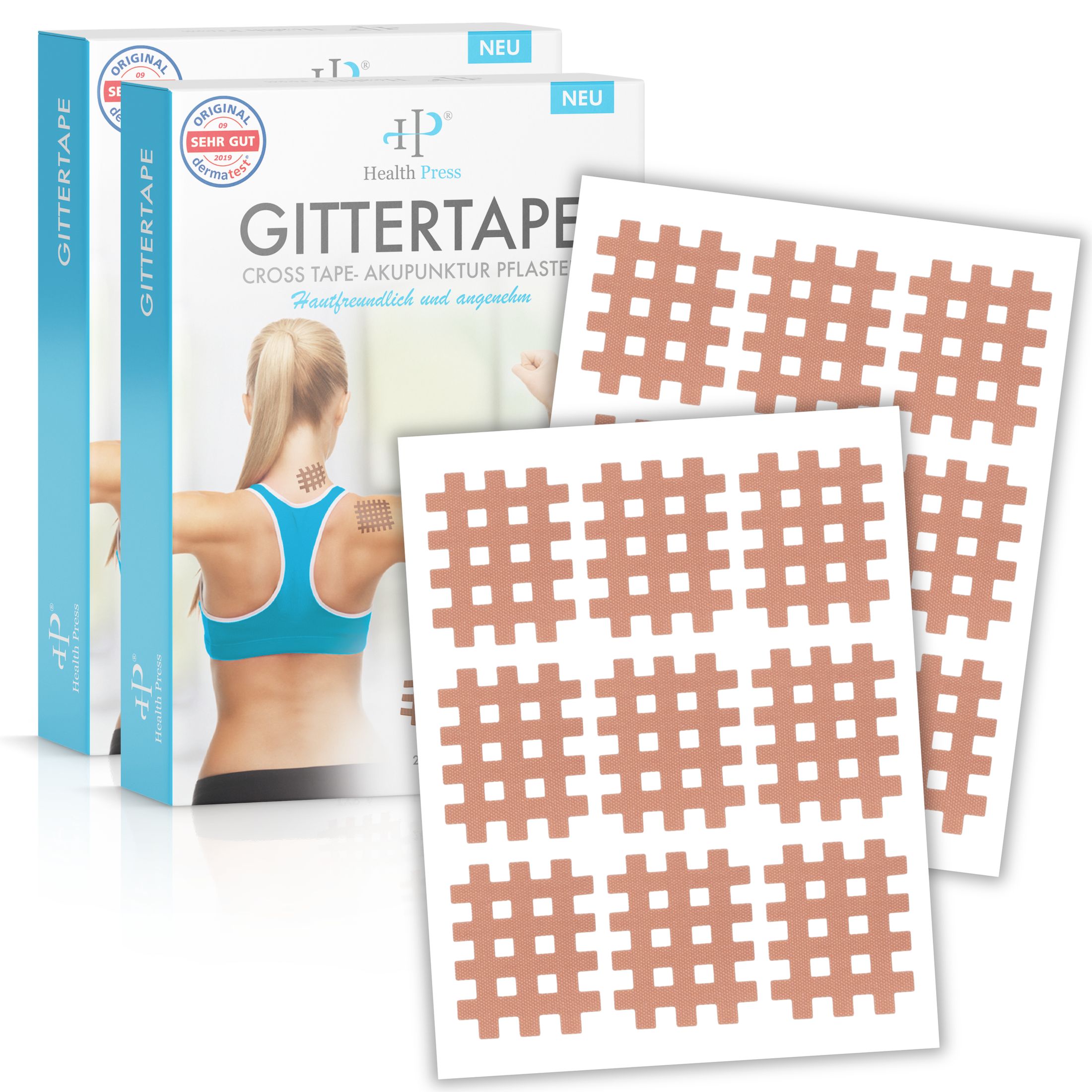 Health Press Gittertape Typ A – Crosstape & Gitterpflaster