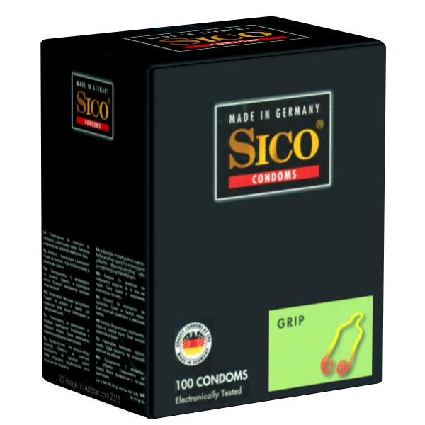 Sico *Grip* Kondome mit verstärktem Rollrand für besseren Sitz, Maxipack