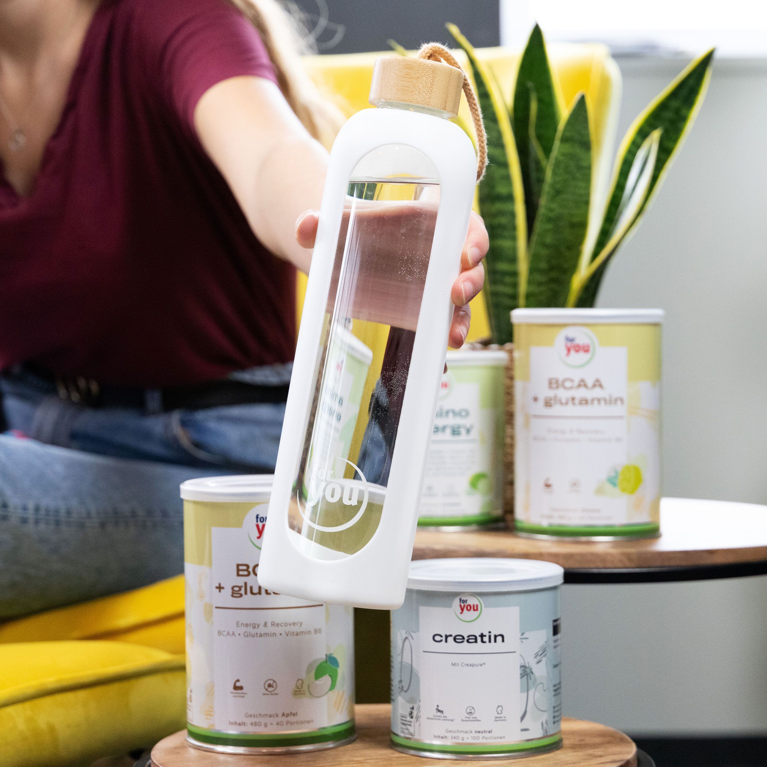 for you Nachhaltige Trinkflasche Dreierpack