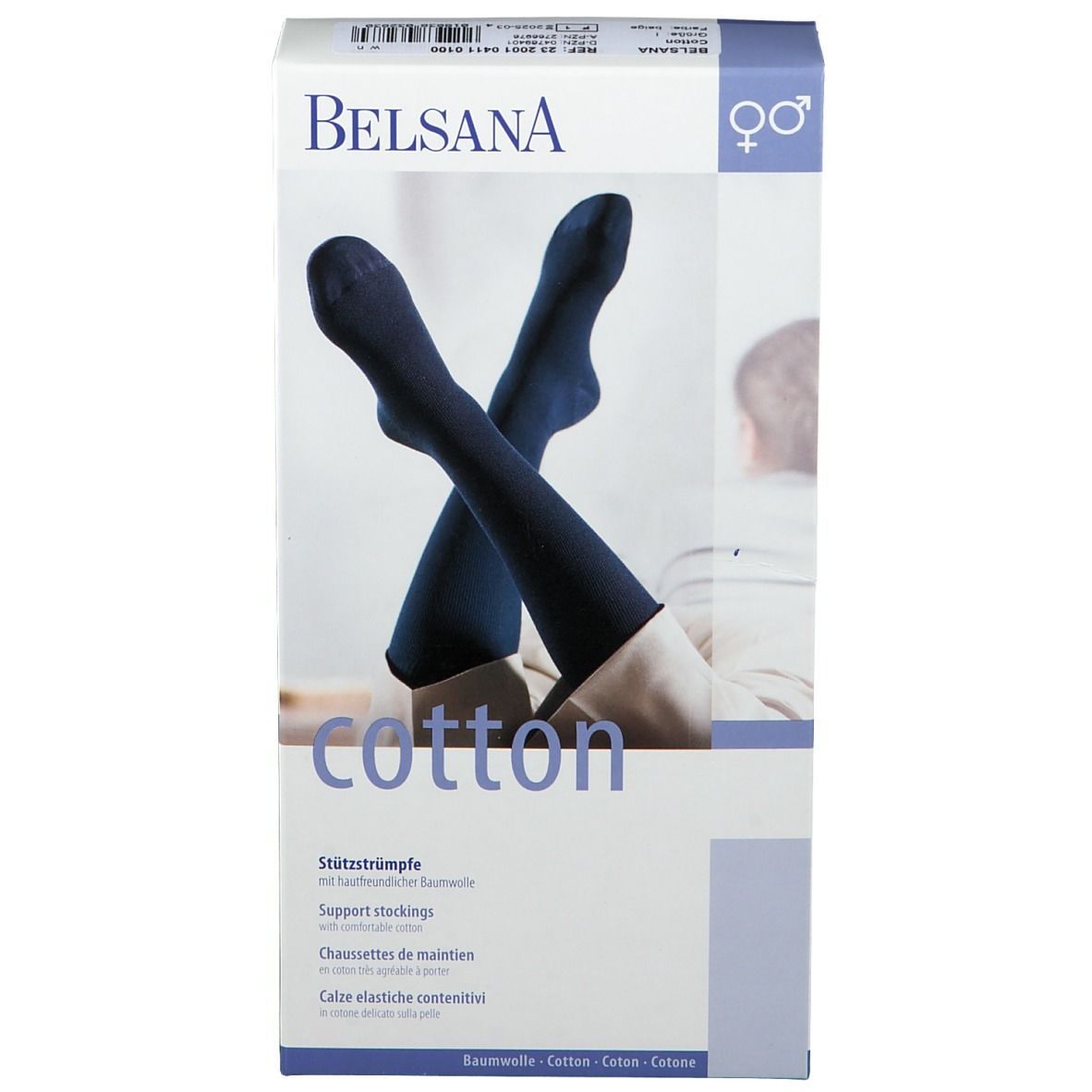 BELSANA Cotton Stützkniestrumpf Gr. 36-38 Farbe beige