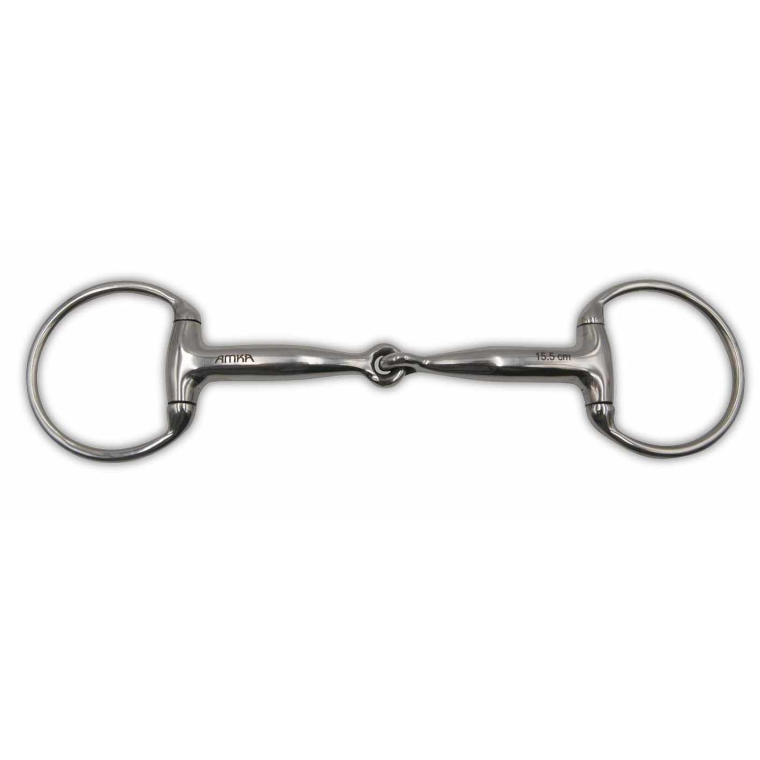 Edelstahl-Olivenkopftrense. Text: AMKA, 13.5cm.