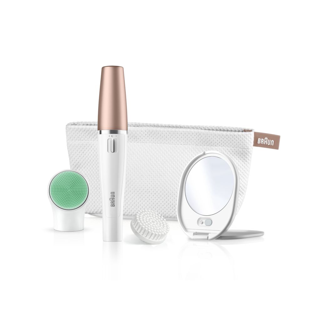 Braun - Gesichtsreinigungsbürste und -epilierer "Face 851v" in Weiß