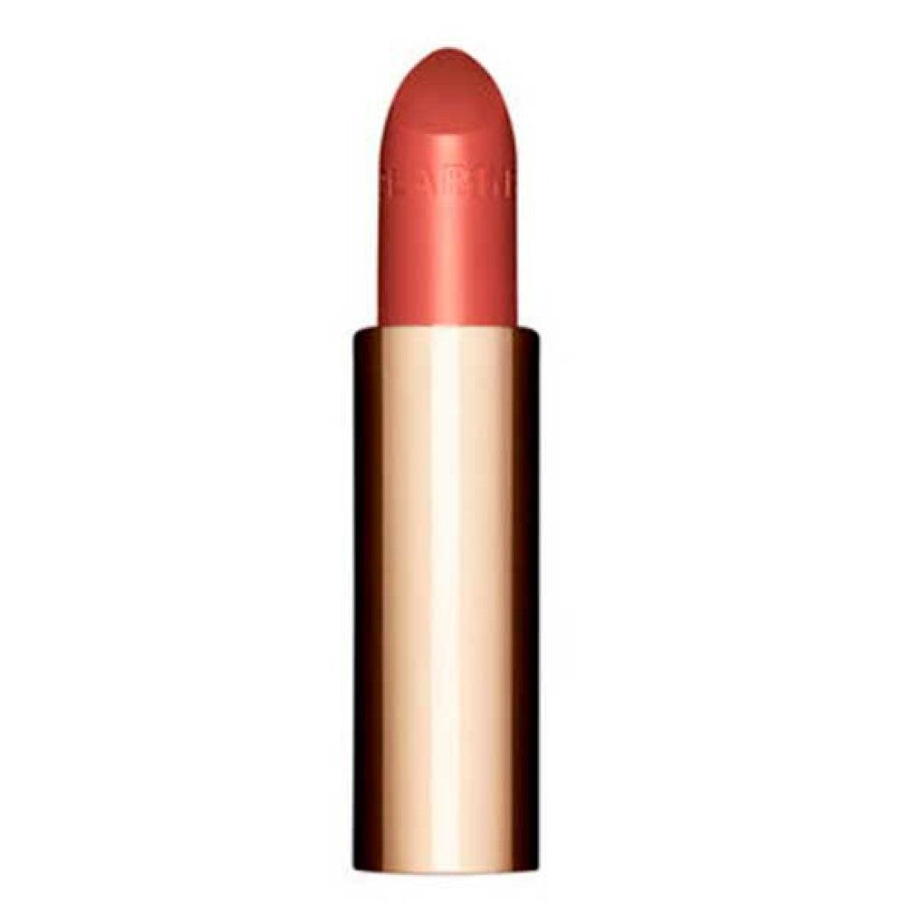 Rosafarbener Lippenstift in goldfarbener Hülse. Der Markenname ist auf dem Lippenstift eingraviert.