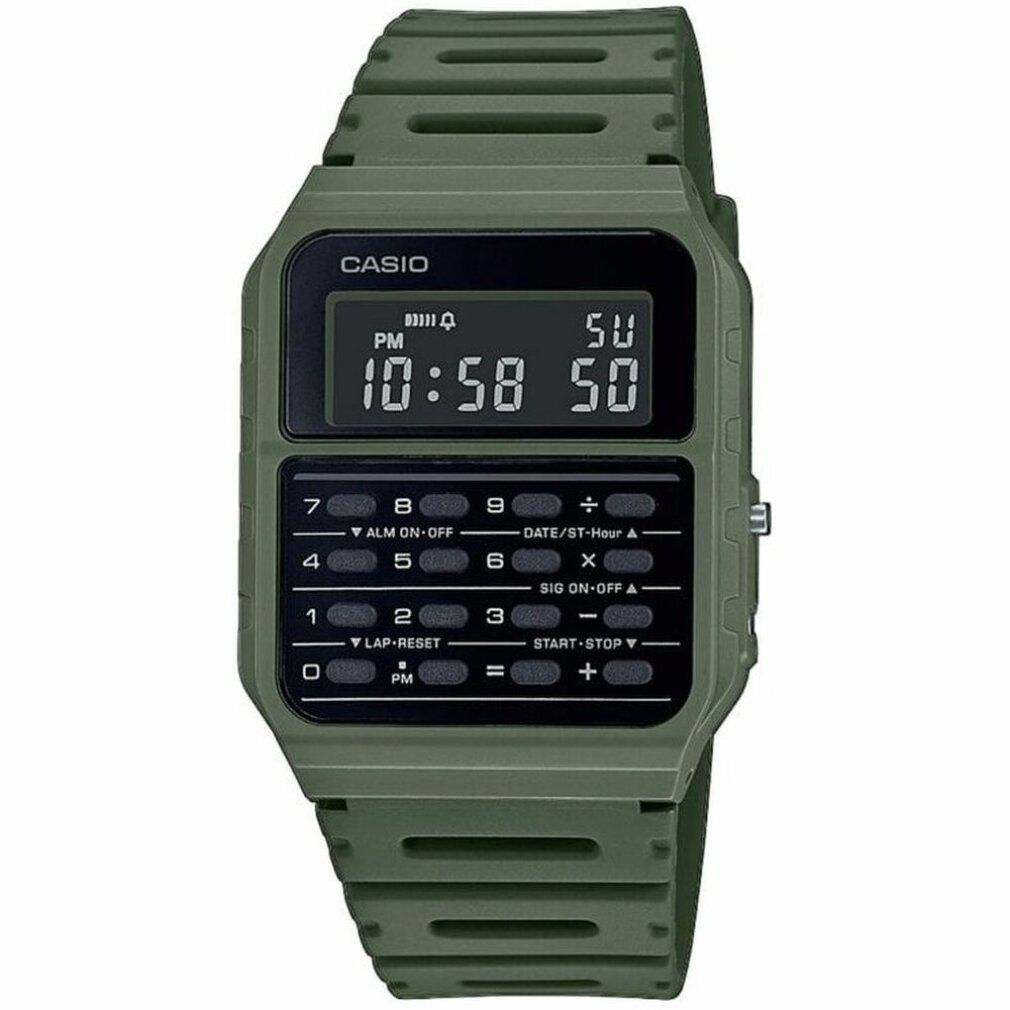 Casio ca-53WF-3B Calculator Green Digital Herren-Armbanduhr Original