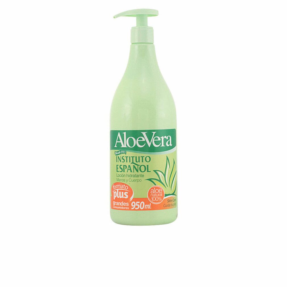 Körperlotion mit Aloe Vera in einem hellgrünen Spender mit Pumpspender.