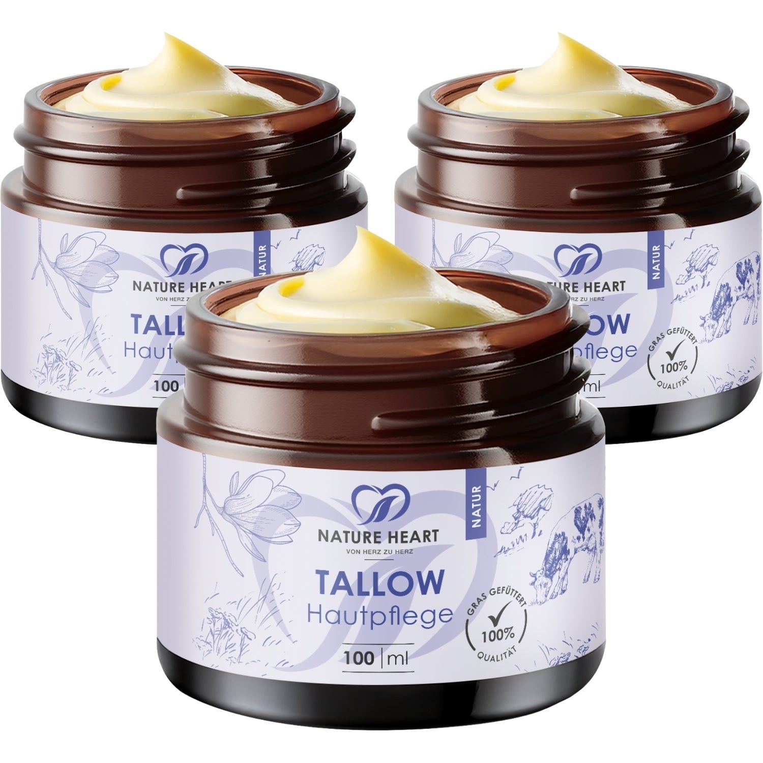 Nature Heart Tallow Hautpflege Natur