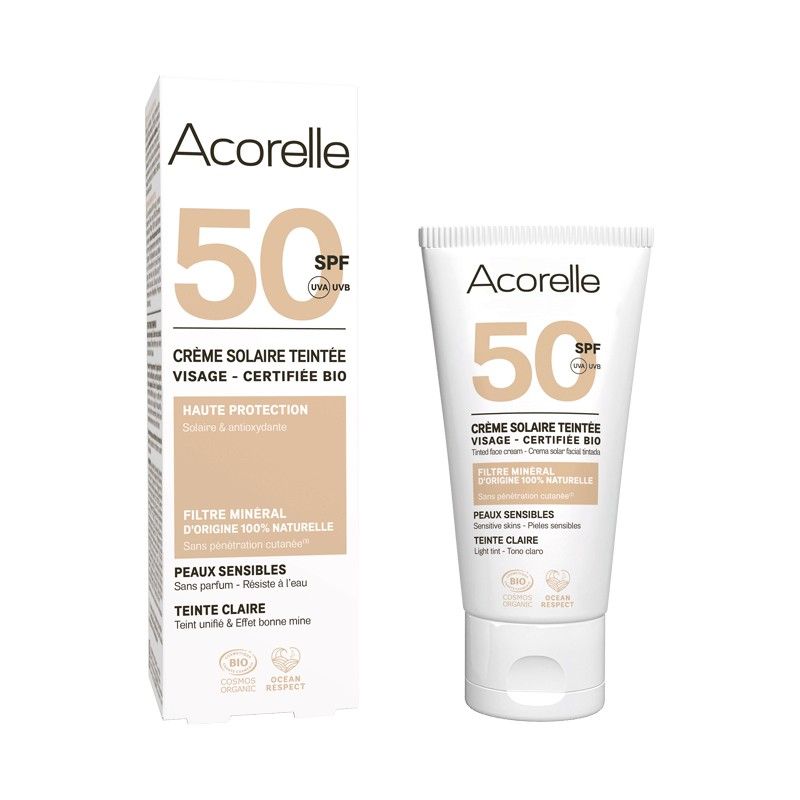 Acorelle Getönte Sonnencreme Gesicht LSF 50 Hell