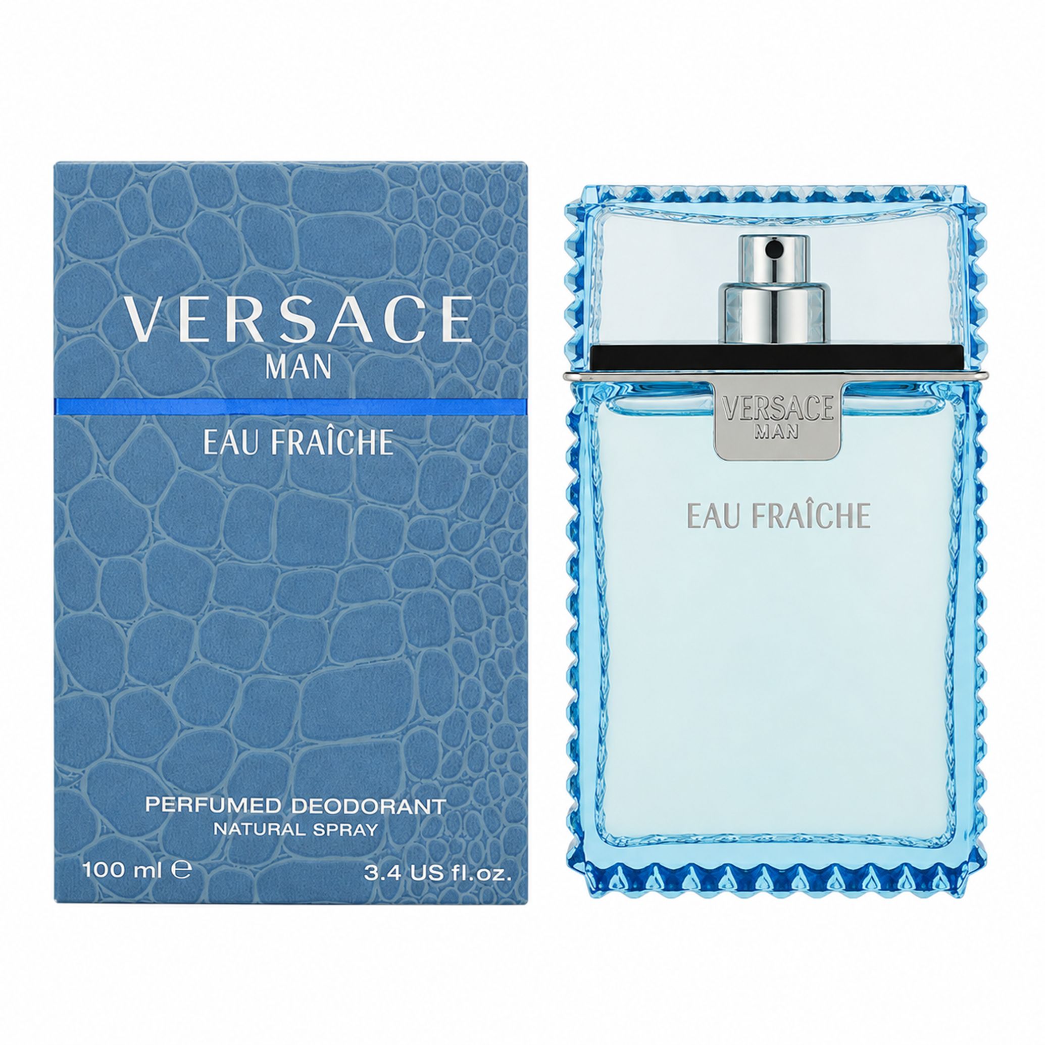 Versace Man Eau Fraîche Deodorant 100ml mit Verpackung.