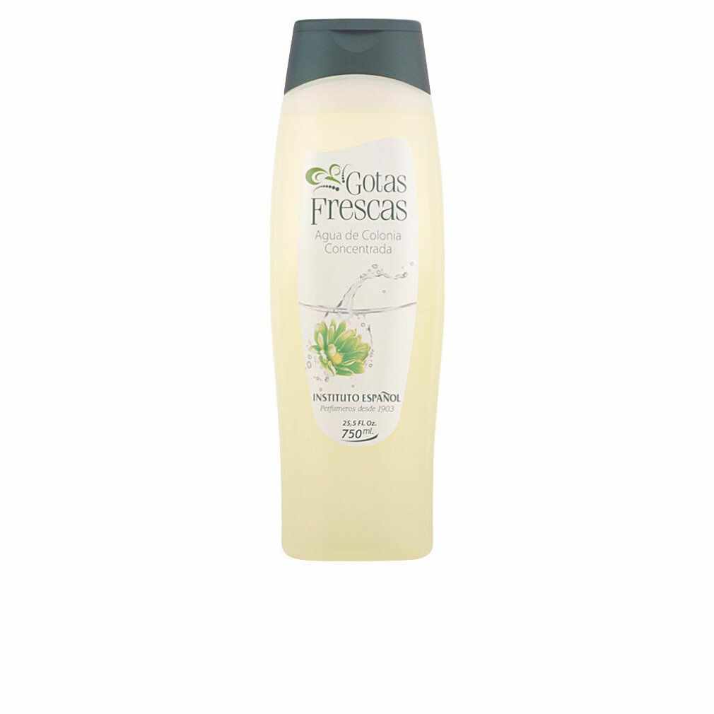 Gotas Frescas Eau de Cologne Flasche mit 750ml Inhalt und grünem Deckel.