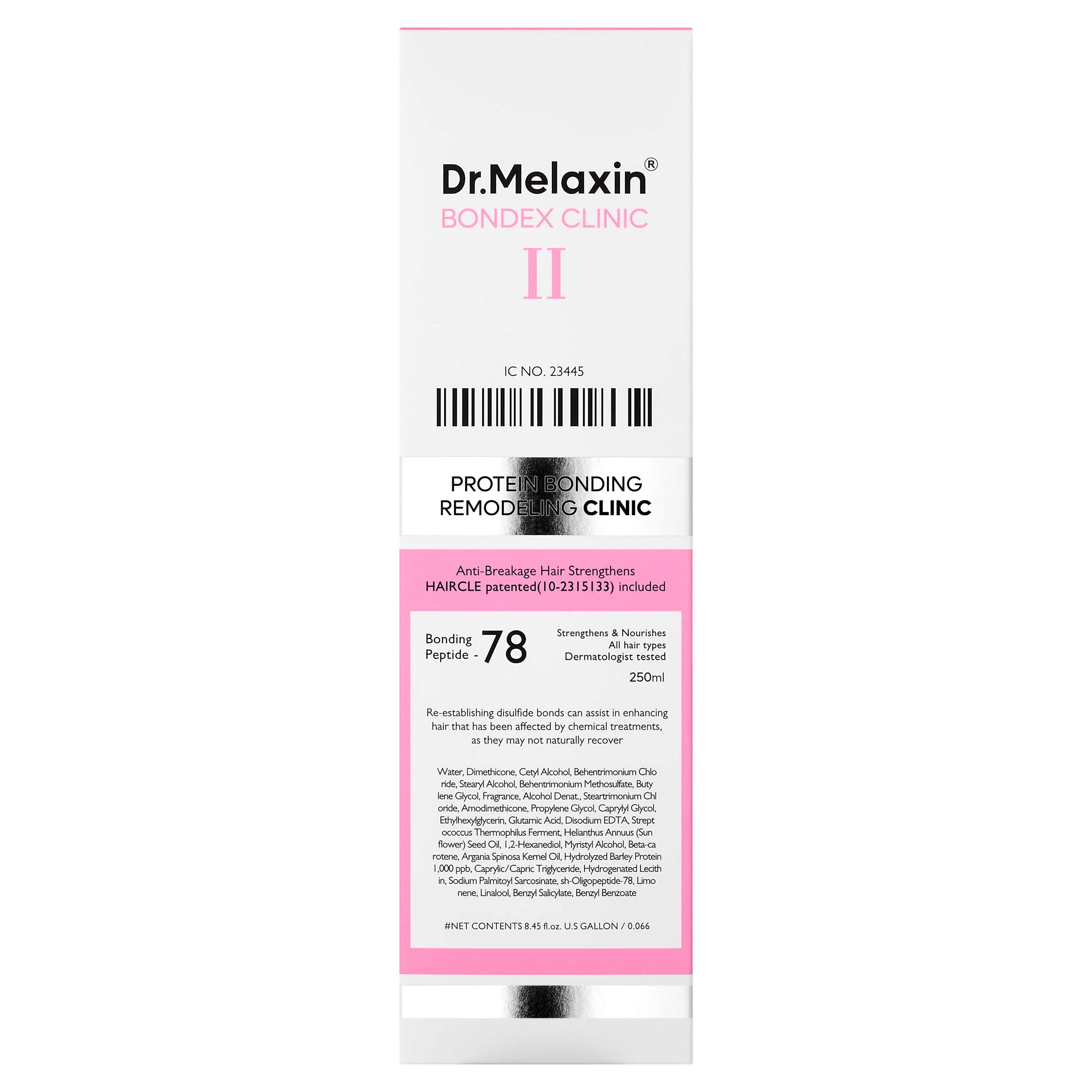 Verpackung Dr. Melaxin Bondex Clinic II Protein Bonding Remodeling Clinic, 250ml.
