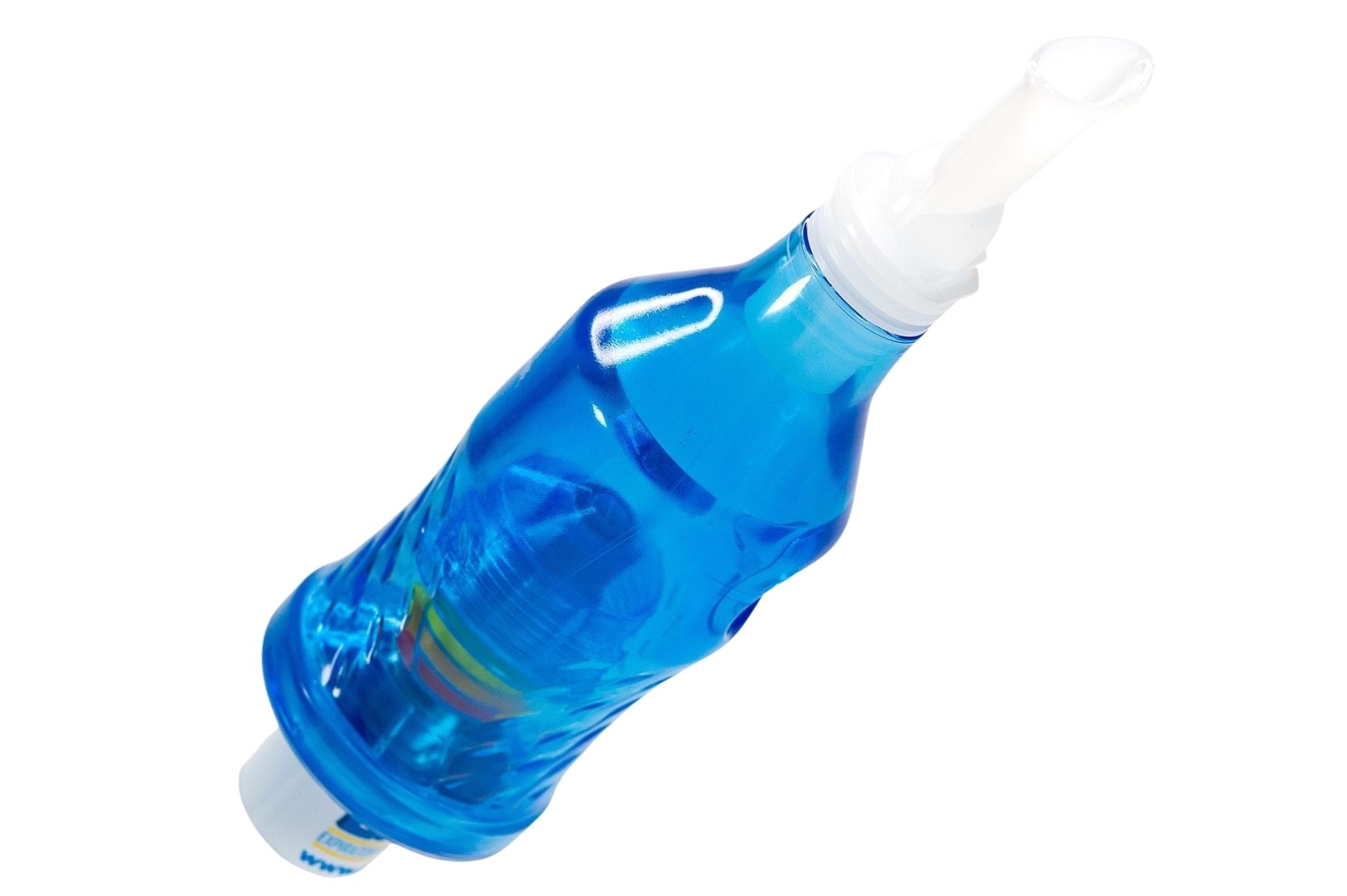 Blauer Atemmuskeltrainer mit ergonomischem Griff und Mundstück.