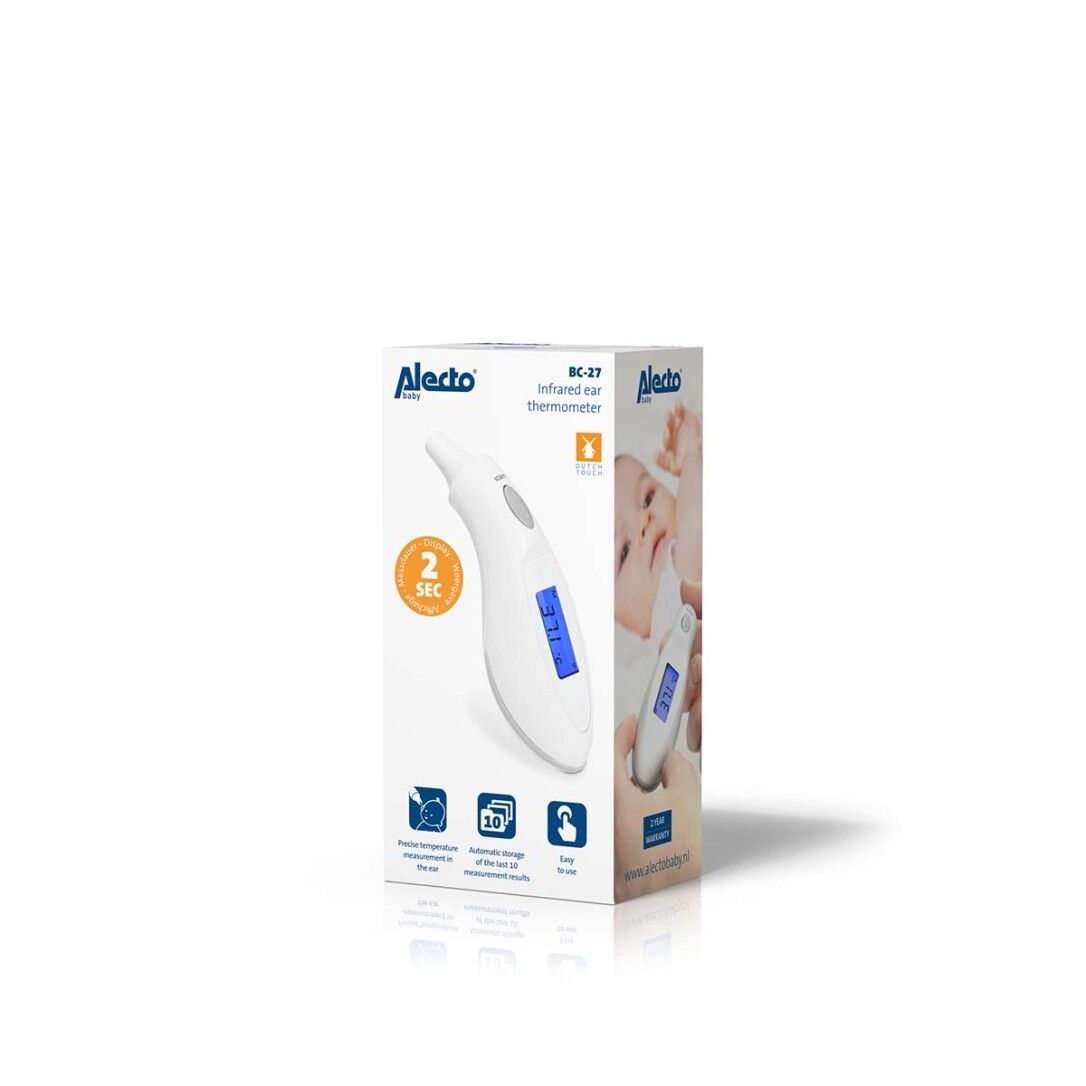 Alecto BC-27 Infrarot-Ohrthermometer weiß