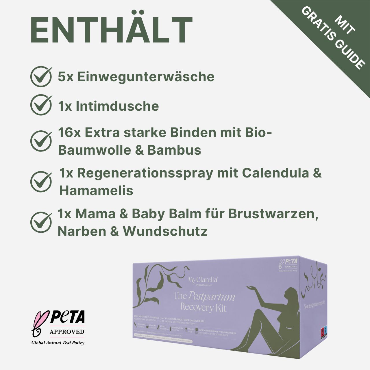 MyClarella Mama Wochenbettbox für vaginale Geburt und Kaiserschnitt