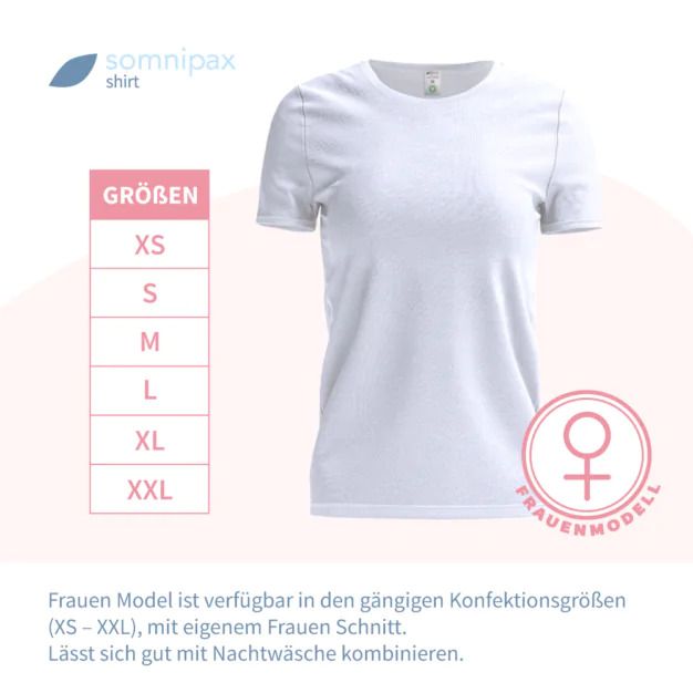 somnipax shirt Standard mit Rolle - Lagerungs-Shirt gegen Schnarchen, für Frauen Gr. L