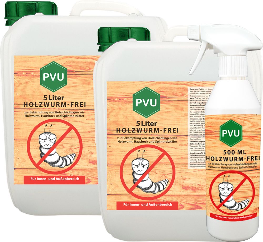 PVU Holzwurmspray zur Bekämpfung von Holwürmern und Holz Schädlingen