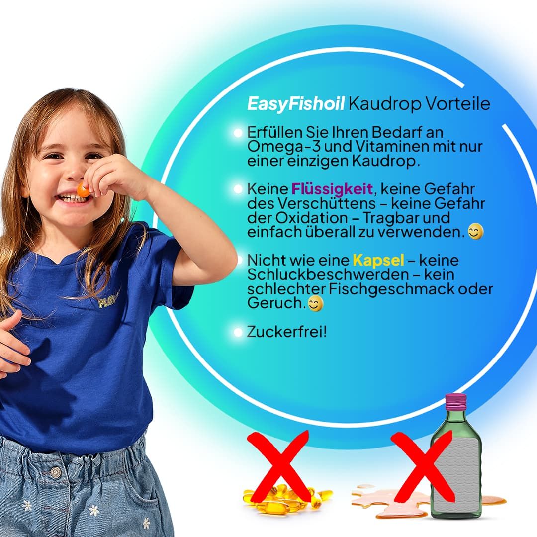 EasyFishoil Omega 3 hochdosiert für Kinder mit Vitamin D 30 St Shop