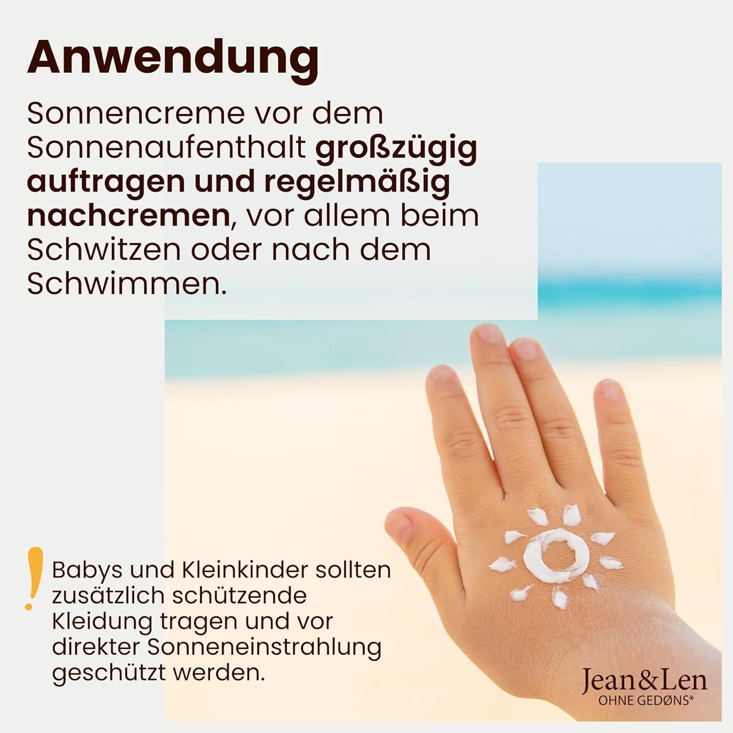 Jean & Len Sensitive Sonnenmilch LSF 50 wasserfest