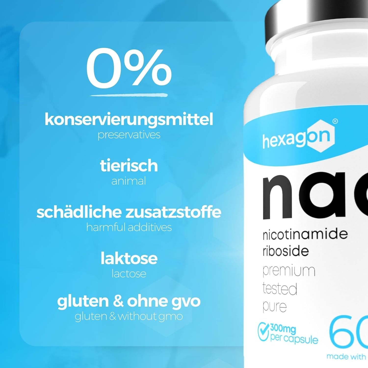 Hexagon NAD+ Nicotinamide Riboside Chloride Kapsel