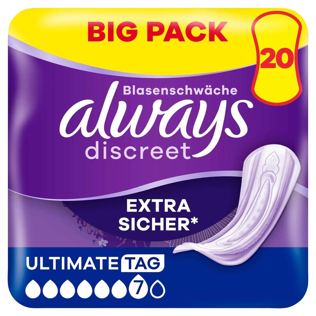 Always Discreet Inkontinenzeinlagen Ultimate Tag