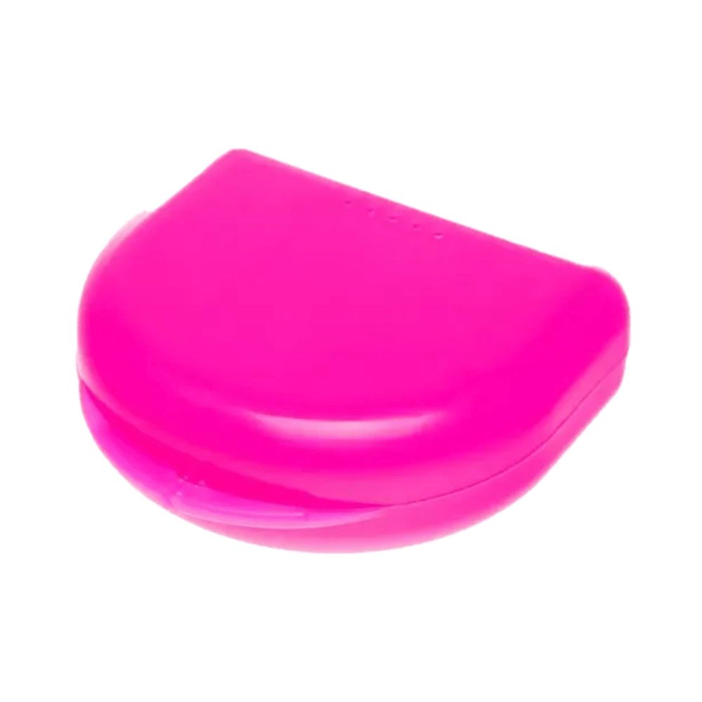 Schienendose für Erwachsene, pink, mit Scharnierdeckel.