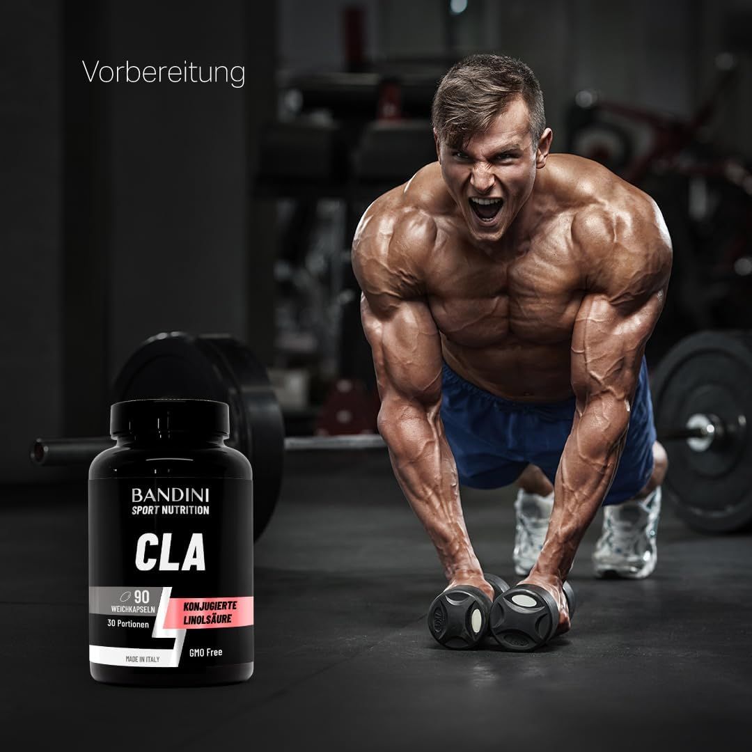 Bandini Sport Nutrition CLA Dose mit 90 Weichkapseln.