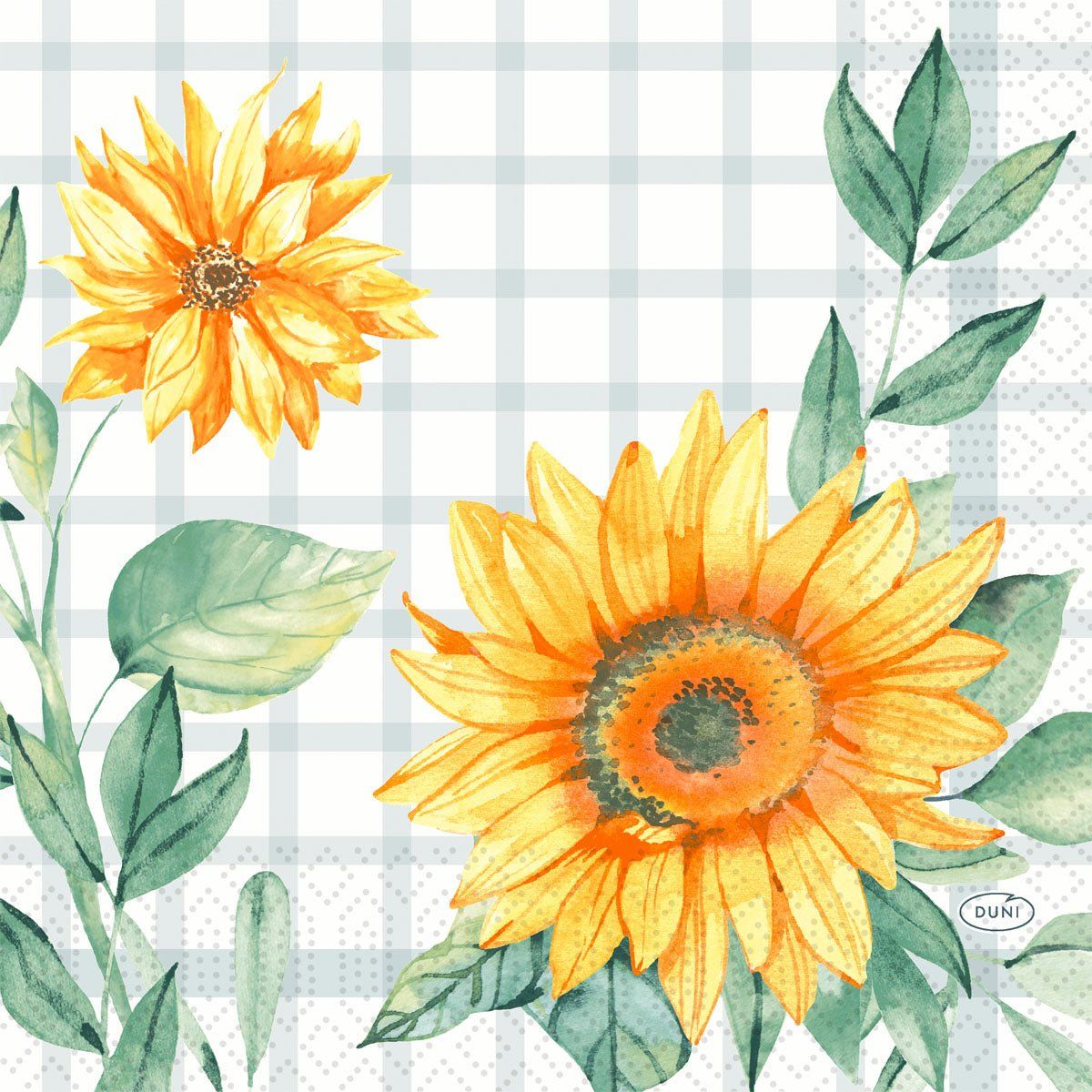 10x Serv.33x33 3lg 1/4 Sunflower day 50P.