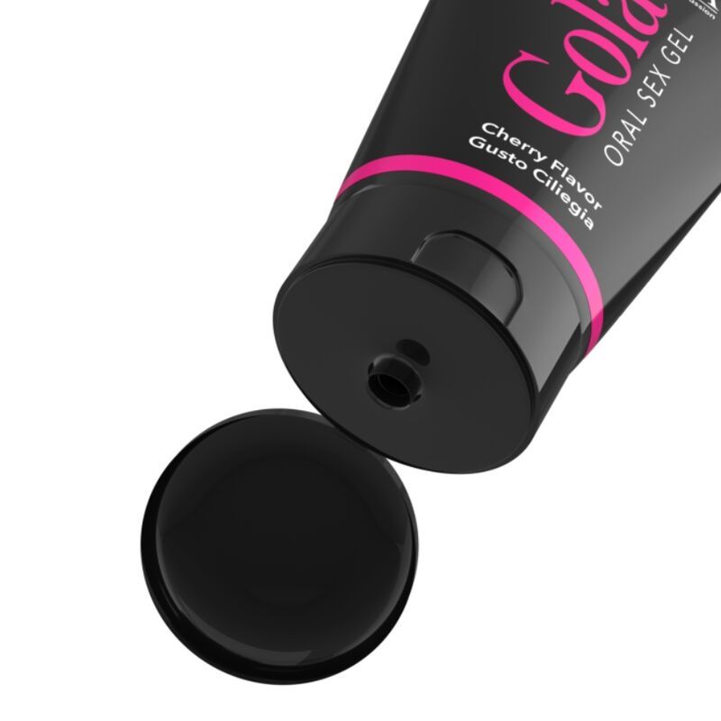 Schwarze Tube, schwarzer Inhalt. Der Inhalt tropft aus der Öffnung. Produktname nicht sichtbar.