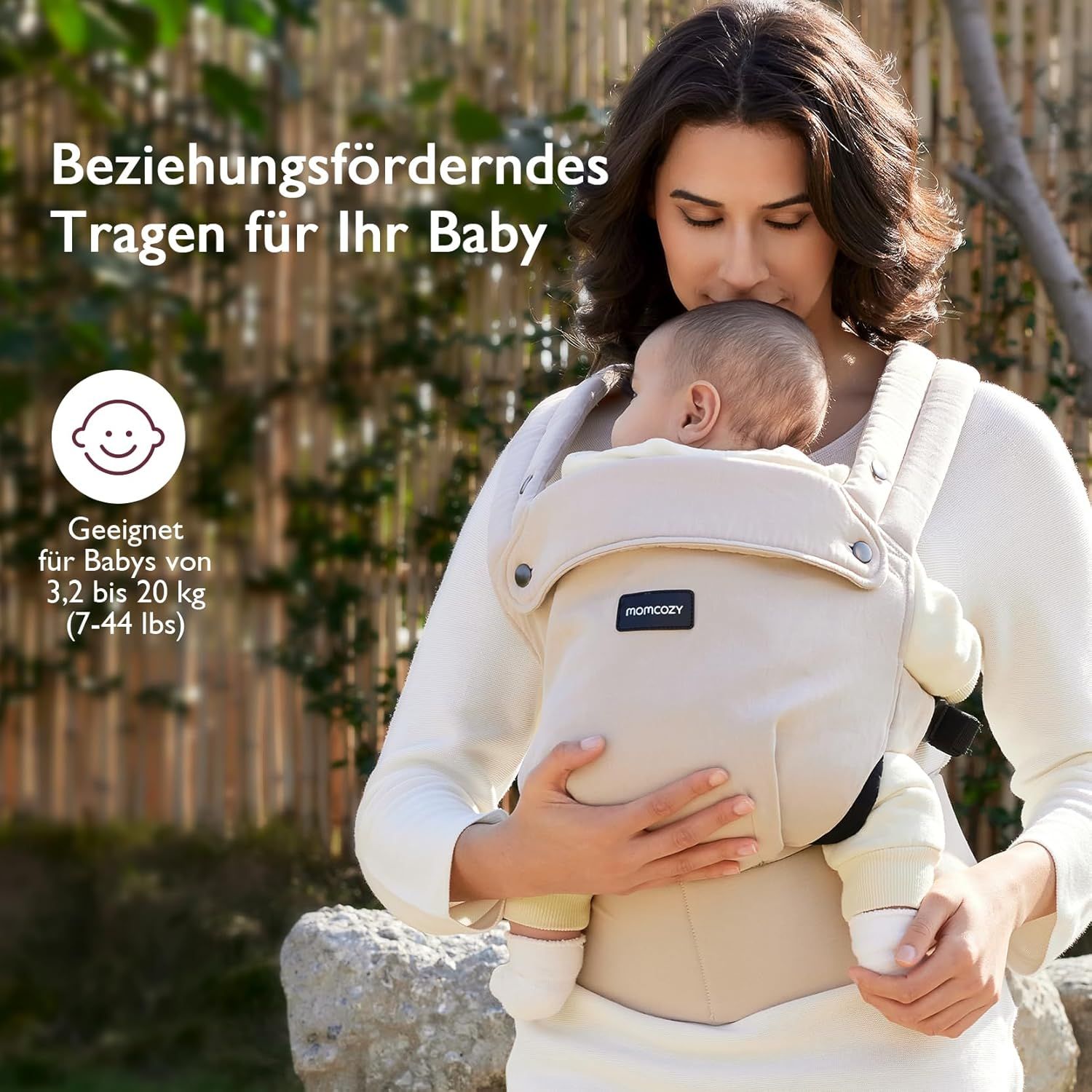 Momcozy Baby Trage - Leichte & Atmungsaktive Khaki